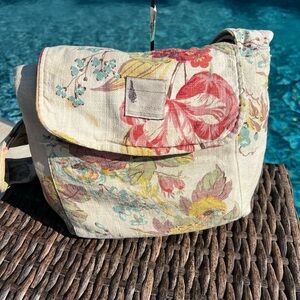 Flipped Bird Vintage Floral Canvas Crossbody Bag from 30A store